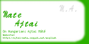 mate ajtai business card