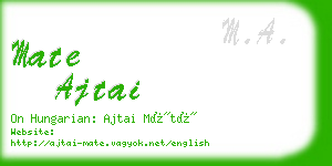 mate ajtai business card